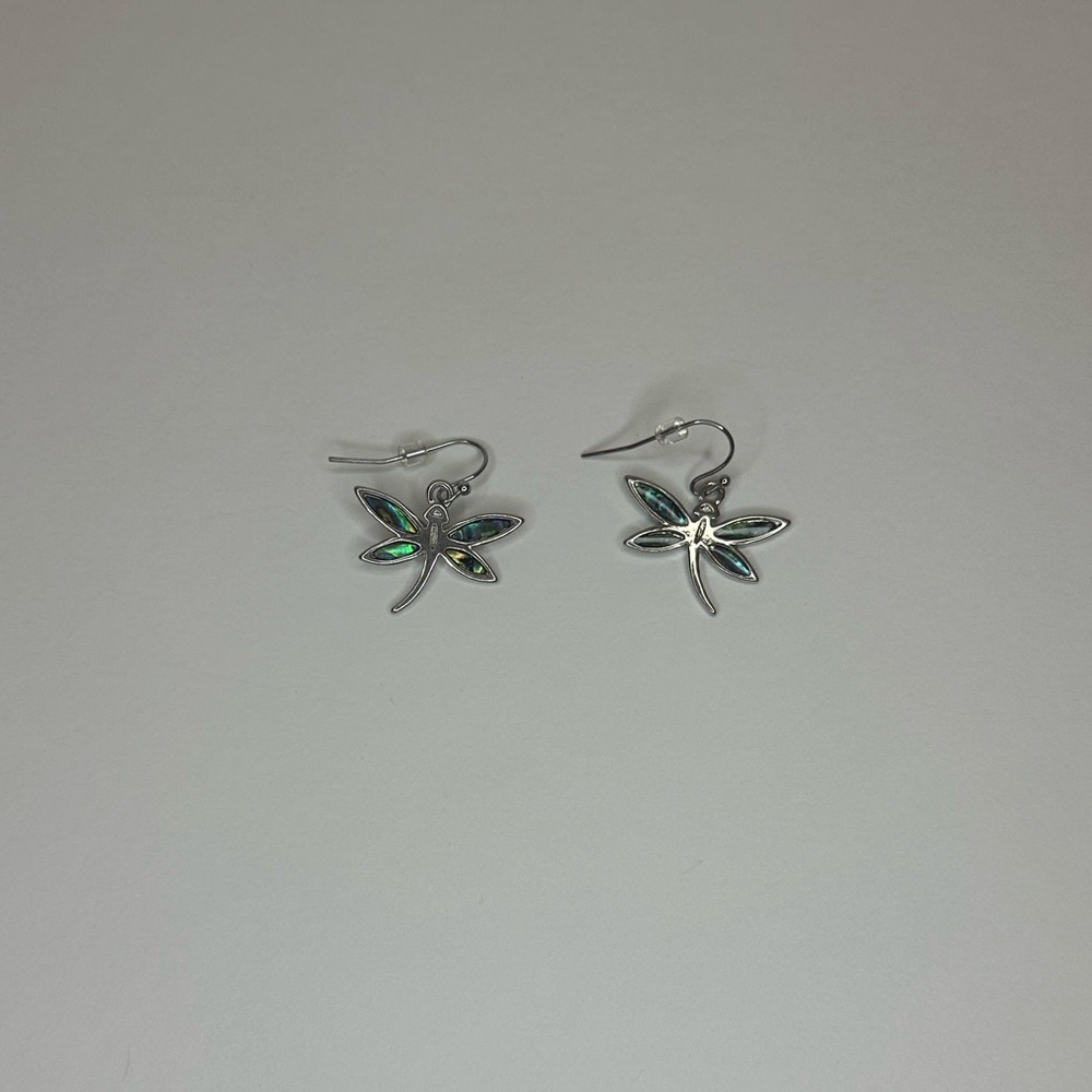 Silver Dragonfly Earrings